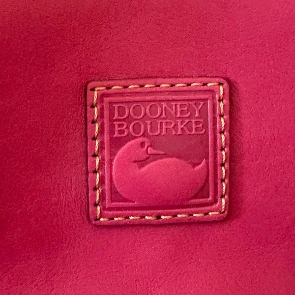 Dooney & Bourke Florentine Leather Pocket Shopper Tote W/ Double Front Pockets - Picture 12 of 16